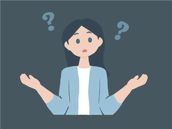 Illustration av förvirrad kvinna