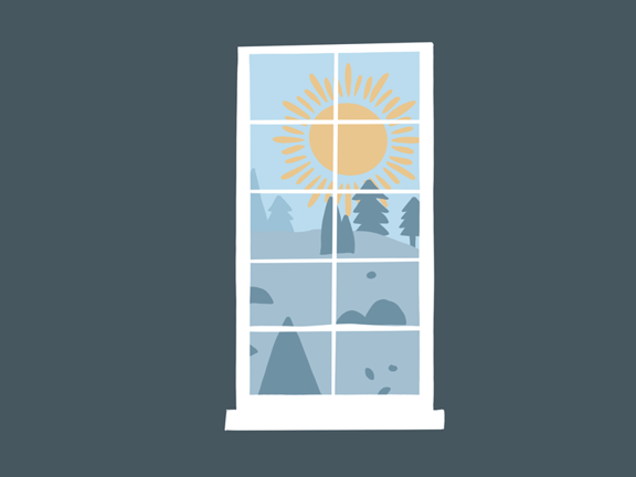 Illustration av fönster med spröjs
