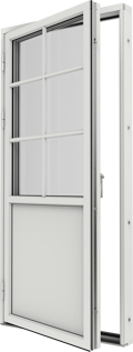 Original Alu 100, Altandörr med fyllning utsida öppen SP3:1
