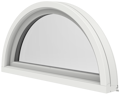 Retro Flexibel, Halvrunt fast fönster med blindbåge insida