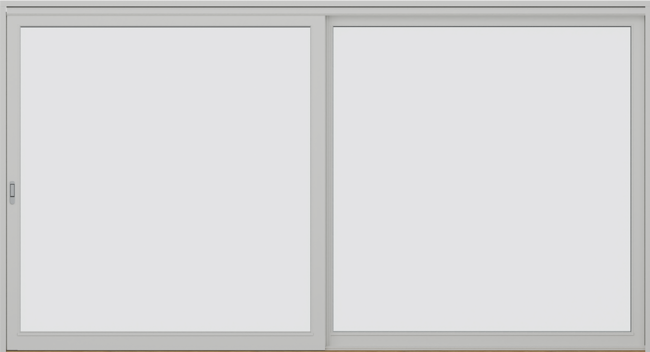 Skjutdörr 2-luft trä, enkeldörr, utsida stängd