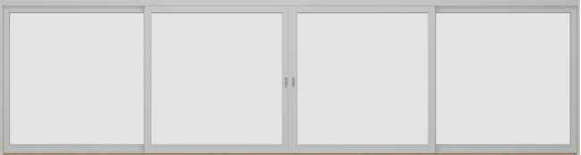 Skjutdörr Pardörr i trä, utsida stängd